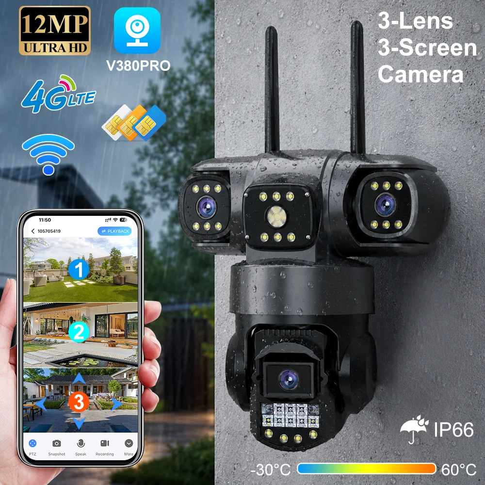 Night Vision Camera Wifi 4G - كاميرا V380 Pro 4G خارجية مقاومة