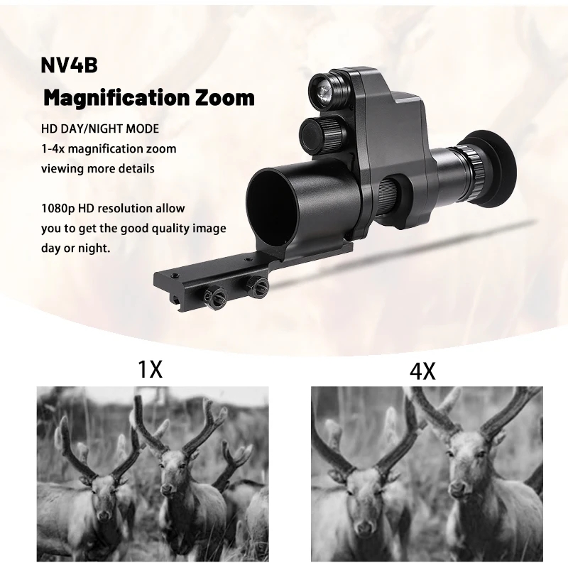 Night Vision Scope 4X Digital - NV4B كليب على للرؤية الليلية الأشعة