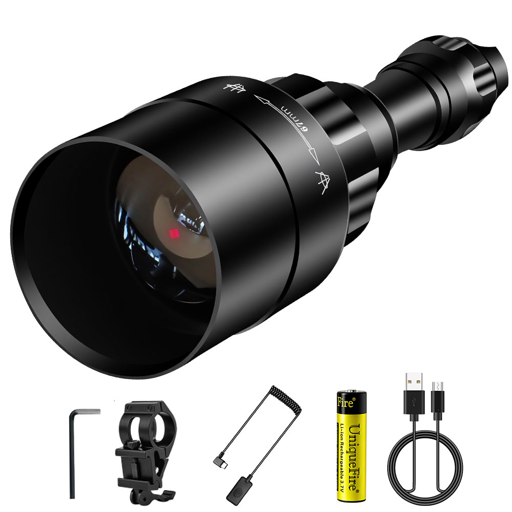 Ir Illuminator 850Nm Flashlight - UniqueFire 1605 67 مللي متر عدسة