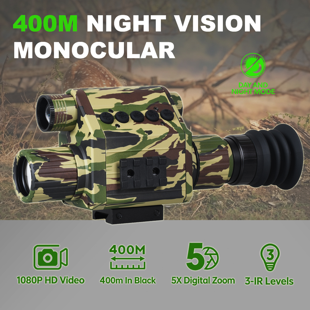 منظار رؤية ليلية رقمي للنهار و - مراجعة Night Vision Monocular 1080P وسعره