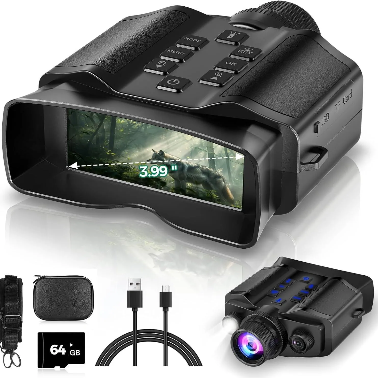 منظار رقمي عالي الدقة 4K بشاشة - مراجعة Digital Night Vision Binoculars 4K وسعره